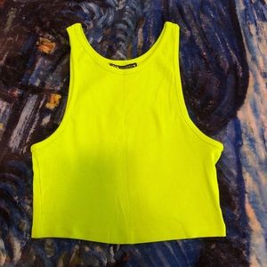 green zara tank